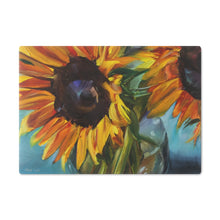 Load image into Gallery viewer, Sunflower Glass Cutting Board