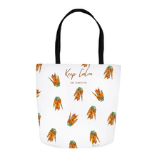 Load image into Gallery viewer, Keep Calm and Carrot On Tote Bags
