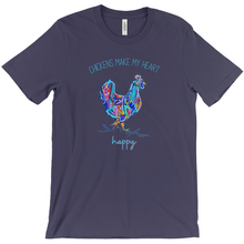 Load image into Gallery viewer, Chickens Make My Heart Happy UNISEX T-Shirt - 4 Colors