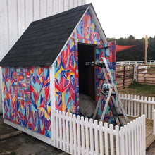 Load image into Gallery viewer, She Shed Birdhouse Ornament with Little Fence