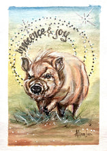Load image into Gallery viewer, allison-luci-pig-painting-fine-art-print-tater-tot-odd-man-inn-animal-refuge-pig-rescue-art-print-allie-for-the-soul