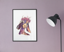 Load image into Gallery viewer, Sweet Pea Goat Love Art Print