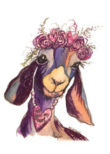 Load image into Gallery viewer, Sweet Pea Goat Love Art Print