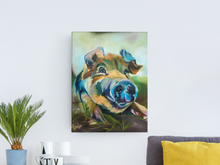 Load image into Gallery viewer, Flip, Odd Man Inn Animal Refuge Pig Portrait on Gallery Wrapped CANVAS Print