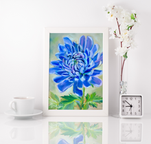 Load image into Gallery viewer, Chrysanthemum Blue/Purple Flower Art Print