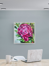 Load image into Gallery viewer, Peony Bud Gallery Wrapped Canvas of Oil Original Friendship Blooms Allison Luci