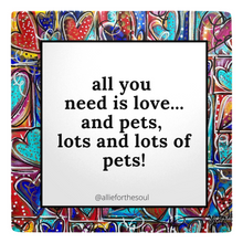 Load image into Gallery viewer, set of 3 magnets pet lover animal lovers dog mom cat mom love rainbow heart art allison luci allie for the soul