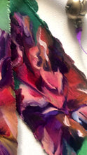 Load and play video in Gallery viewer, Pink Iris Bookmark Painting Oil on Paper