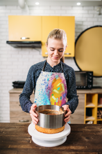 Load image into Gallery viewer, colorful apron abstract art kitchen apron gift for chef or baker alison luci art