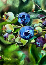 Load image into Gallery viewer, Blueberries & Raspberries ART SET of 2 Paper Prints