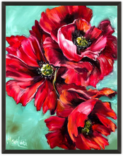 Load image into Gallery viewer, art abstract expressionism poppy flower hope remembrance peace oil painting print allison luci allie for the soul
