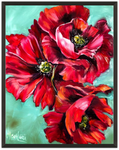 Load image into Gallery viewer, art abstract expressionism poppy flower hope remembrance peace oil painting print allison luci allie for the soul