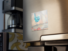 Load image into Gallery viewer, blue bird art magnet allison luci art to have faith is to have wings