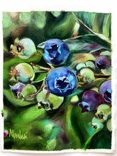 Load image into Gallery viewer, "Blueberry Girl" Original Oil Painting 8" x 10" on Paper