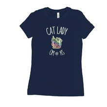 Load image into Gallery viewer, Cat Lady, OM YES! SLIM Fit Women's T-Shirts - 5 Colors