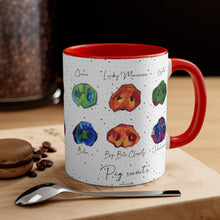 Load image into Gallery viewer, Pig Snouts with Names Accent Coffee Mug, 11oz