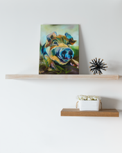 Load image into Gallery viewer, Flip, Odd Man Inn Animal Refuge Pig Portrait on Gallery Wrapped CANVAS Print