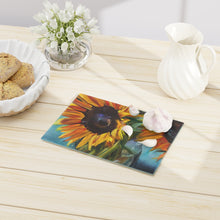 Load image into Gallery viewer, Sunflower Glass Cutting Board