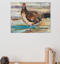 Load image into Gallery viewer, Chicken Gallery Wrapped Canvas Print of Painting
