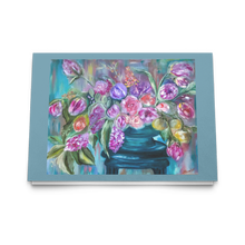 Load image into Gallery viewer, Bouquet of Flower Set of 10, 30, 50 Greeting Cards with Allison Luci Original Art - Dusty Teal