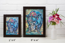 Load image into Gallery viewer, Pig art-painting whimisical home decor interior design allison luci frida kahlo inspired bold fun farm art