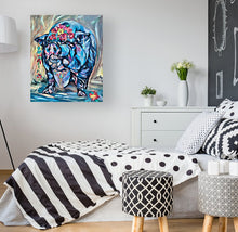 Load image into Gallery viewer, Frida Kahlo Inspired Pig Portrait on Gallery Wrapped CANVAS Print