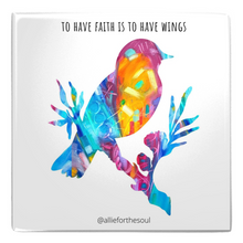 Load image into Gallery viewer, magnet bird art inspirational saying allison luci art painting faith religious spiritual