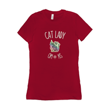 Load image into Gallery viewer, Cat Lady, OM YES! SLIM Fit Women's T-Shirts - 5 Colors