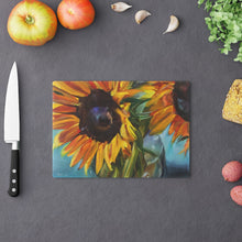 Load image into Gallery viewer, Sunflower Glass Cutting Board