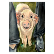 Load image into Gallery viewer, Baby Piglet (Max) 5 x 7 Folded Greeting Cards