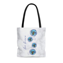 Load image into Gallery viewer, Bee Brave Tote Bag - Bee Mine Original Art and Design