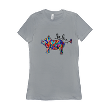 Load image into Gallery viewer, Pig Love Women's Slim Fit T-Shirt with Allie for the Soul Heart Art - 3 Colors