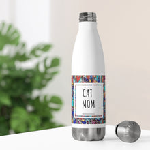 Load image into Gallery viewer, Cat Mom Colorful Heart Art 20oz Insulated Bottle