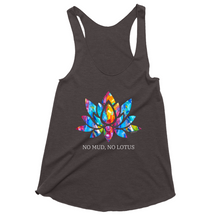 Load image into Gallery viewer, no mud no lotus t-shirt with water lily designed from allison luci abstract art