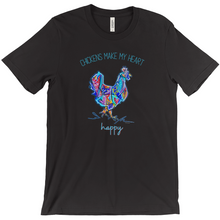 Load image into Gallery viewer, Chickens Make My Heart Happy UNISEX T-Shirt - 4 Colors