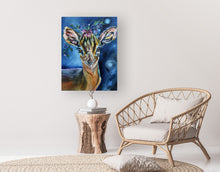 Load image into Gallery viewer, Interior Design Animal Art Garden Fairy Deer with Flower CRown Oil Painting Allie for the Soul Allison Luci Art Magical Artwork Mystical Nursery Room Art Decor
