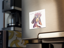 Load image into Gallery viewer, It's Just Love Metal Magnet with a Sweet Goat