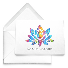 Load image into Gallery viewer, No Mud No Lotus Blank Greeting Cards Set of 10, 30, 50 with Allison Luci Original Art