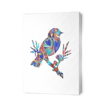 Load image into Gallery viewer, bird lovers heart art greeting cards notecards thank you birthday thinking of you colorful i love you allie for the soul art painting