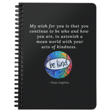 Load image into Gallery viewer, Wishes of Kindness Notebook/Journal Maya Angelou Quote