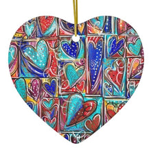 Load image into Gallery viewer, Allie for the Soul Heart Art Ceramic Ornaments