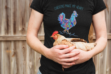 Load image into Gallery viewer, Chickens Make My Heart Happy UNISEX T-Shirt - 4 Colors