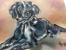 Load image into Gallery viewer, Serious Blue Dog Original 9” x 12”