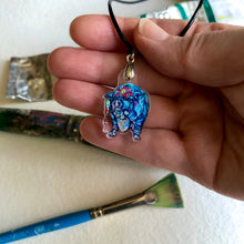 Load image into Gallery viewer, Art on a Necklace - Daisy Mae Pig