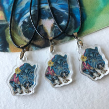 Load image into Gallery viewer, Art on a Necklace - Grandma Lucy Pig