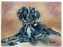 Load image into Gallery viewer, Serious Blue Dog Original 9” x 12”