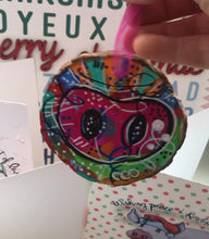 Load image into Gallery viewer, Pig Snout Heart Ornaments Hand Painted on Tree Slices