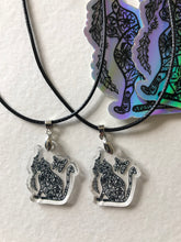 Load image into Gallery viewer, Cat with Art and Symbols on a Necklace - OM Cat