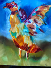 Load image into Gallery viewer, Poncho Rainbow Duck 16” x 20” Original (unfinished) Painting