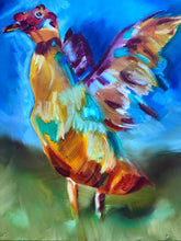 Load image into Gallery viewer, Poncho Rainbow Duck 16” x 20” Original (unfinished) Painting